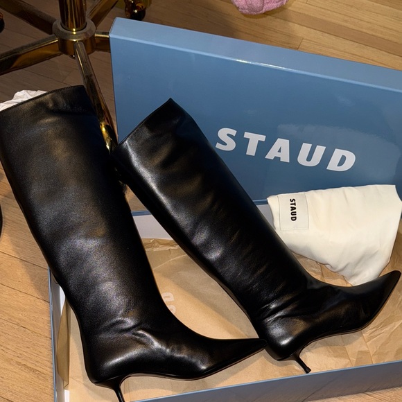 STAUD Shoes - STAUD Sebastian Kitten Heel Tall Boots
